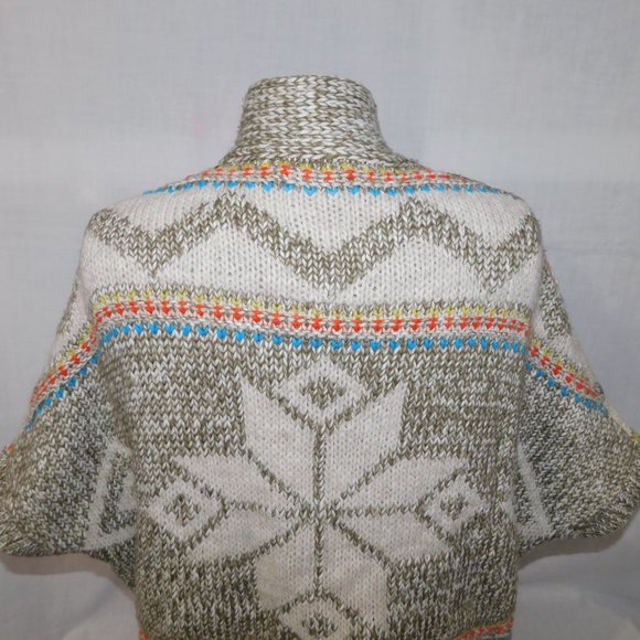 American Eagle Aztec Southwestern Chunky Knit Open Cardigan Sweater Women xs / s - Picture 9 of 10